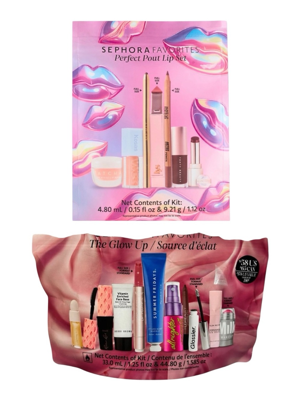 SEPHORA FAVORITES Perfect Pout Lip Set & The Glow Up Set NEW